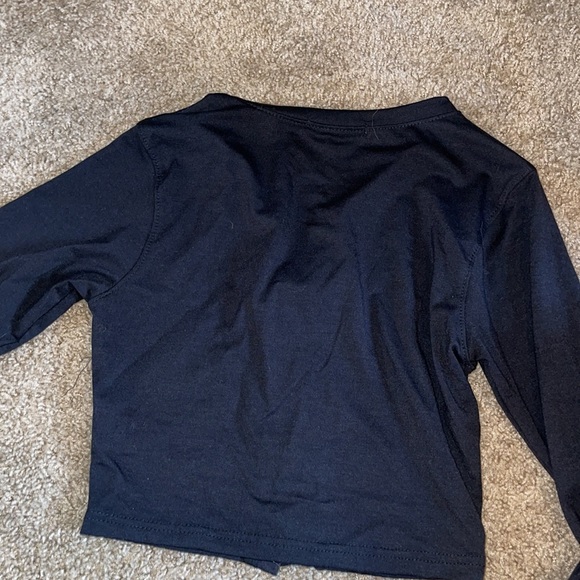 Black button up crop top - Picture 2 of 2